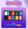 Conjunto de Ferramentas de Pigmento para Pintura Facial Criativo DIY Solúvel em Água Estilo Antigo Maquiagem de Palco Cosplay Estêncil com Padrão de Flor