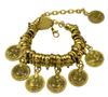 Comercio exterior europeo y americano nueva moda estilo retro bohemio pulsera corta de moneda tallada tobillera doble propósito mujer