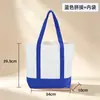 Bolsa de Lona Lisa Tela de Algodón Bolso Tote Patchwork Personalizado Bolsa de Compras Plegable Bolsa de Lona con Logo Impreso para Actividades Publicitarias