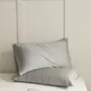 Funda de almohada de Tencel importado de alta gama para verano, color liso, 60 hilos, pieza individual 48cmx74cm, par de fundas de almohada de seda helada para uso doméstico
