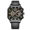 Reloj Deportivo Lige/Lige Transfronterizo Octagonal para Hombre Multifuncional Impermeable con Calendario Luminoso