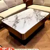 Mesa de Café de Mármol Específica para KTV para Cabinas de Bar, Mesa de Café de Acero Inoxidable para Clubes, Mesa de Café Luminosa de Roca Luminosa para KTV