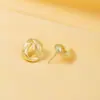 Pendientes Geométricos Escarchados Brillantes para Mujer, Pendientes Simples Estilo Retro de Hong Kong, Lujo Accesible, Pendientes de Gama Alta de Nicho para Otoño e Invierno