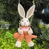 [Coelho de Palha Balanço Coelho] Artesanato Feito à Mão Decoração de Natal Casa Enfeites Criativos Páscoa