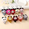 Llavero creativo con forma de campana y pequeño panda, bola de pelo, colgante para bolso, bola de pelo de visón de imitación, llavero para coche, regalo al por mayor