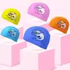 Gorro de natación infantil de dibujos animados transfronterizo PU impermeable protección para los oídos niños y niñas equipo de natación para la cabeza lindo gorro de natación para bebé