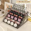 Estante de Almacenamiento para Cosméticos de Escritorio Multicapa Acrílico Caja de Almacenamiento para Productos de Cuidado de la Piel Escalera Organizador de Bandeja para Labiales y Sombras de Ojos