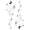 Pegatina de Tatuaje de Tótem de Espinas Estilo Nuevo de Alta Gama Audaz y Único Europeo y Americano Cinta Sol Luna Estrella Línea Floral Transfronteriza