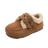 Zapatos de Algodón con Felpa Estilo Coreano para Niñas 2026 Invierno Nuevos Zapatos Retro Birkenstock para Niños Mocasines para Niños Pequeños Zapatos Casuales