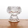 Vaso de Vidrio para Ofrecer Lámparas de Mantequilla a Buda, Portaincienso de Vela, Lámpara Eterna, Lámpara de Loto, Lámpara de Ofrenda para Templo, Portavelas de Cera de Vidrio de Cristal