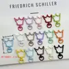 Tinta colorida argola de mola rotação universal cor de doce coelho gato amor chaveiro acessórios de joias diy