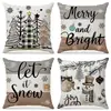 Comercio Exterior Transfronterizo Más Vendidos Fundas de Almohada Navideñas Personalizadas para Sofá de Sala de Estar, Cojines Decorativos Festivos para Dormitorio, Almohadas y Fundas de Almohada