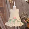Vestido de Algodón Tridimensional sin Mangas para Niñas, Estilo Veraniego Nuevo Transfronterizo, Vestido de Princesa Floral Estilo Coreano Elegante para Bebés, en Stock