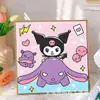 Pintura de Diamantes para Niños Kuromi Hecho a Mano DIY Pintura de Pegatinas de Diamantes Sanrio Pintura de Diamantes con Diamantes Completos 5D Tamaño Pequeño