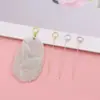 Fecho de Pino para Pingente em Prata Esterlina S925 Fivela de Alfinete Acessórios para Joias Artesanais DIY Pino Longo Gancho de Orelha Argola para Pendurar Franja Fecho de Pingente