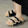 Pantufas Peludas de Sola Grossa para Uso Externo Feminino 2025 Novo Outono e Inverno Populares Confortáveis de Pelúcia Birkenstock Algodão Tendência Ins