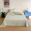 Lençol de cama de gaze dupla camada 100% algodão macio e suave, capa de edredom individual estilo creme 100% algodão puro, conjunto de três peças individual para dormitório estudantil