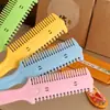 Recortador de pelo de doble cara, herramienta para adelgazar flequillos, peine, cuchilla para cortar el pelo, peine de corte de pelo, cuchilla, herramienta de corte de pelo para uso doméstico
