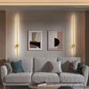 Lámpara de pared de cabecera para dormitorio, lámpara de línea de lujo minimalista de tira larga, lámpara de pared LED para pasillo, sala de estar, interior de hotel