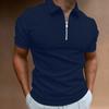 Polo de rayas con cremallera para hombre, camiseta con estampado digital, disponible en Europa y América, AliExpress, Amazon y otros países.