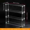 Soporte de Exhibición Acrílico Transparente Figura Trapezoidal Estante de Almacenamiento para Cajas Sorpresa Exhibición por Capas Estantería de Exhibición Pop Mart