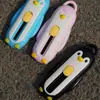 Cuchillo de utilidad magnético desmontable de pingüino con rebote automático, portátil y compacto, para oficina, apertura de paquetes y apertura de sobres