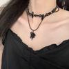Pingente de caveira Diablo Irregular com contas Clavícula Corrente Doente Estilo Frio Doce Tempero Punk Colar