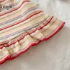 Vestido Chaleco de Estrellas para Niña Ningli Verano Nuevo Estilo Bebé Niña Rayas de Dibujos Animados Casual Elegante Lindo Vestido