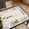 Tapete de mesa de jantar luxuoso e de alta qualidade, toalha de mesa, à prova d'água, à prova de óleo, resistente ao calor, lavável, protetor de superfície de mesa de centro, isolante térmico e resistente a altas temperaturas
