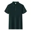 Nova Camisa Polo Solona de Manga Curta de Verão Lapela Personalizada Roupa de Trabalho Formal para Homens e Mulheres Logo Impresso Compra em Grupo Corporativa