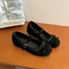 Primer Encuentro Temporada Zapatos Planos de Ballet con Lazo para Aumentar Altura para Mujer 2026 Modelo Nuevo, Lucen Geniales con Faldas, Zapatos Mary Jane Franceses