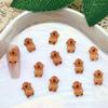 Nova Joia para Nail Art Capivara Resina Fofa Capivara Desenho Animado Joias para Unhas Joias de Armadura para Roupas Infantis Mistura