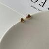 Pendientes de Plata S925 para Mujer, Pendientes de Línea Cuadrada Círculo Forma de C, Pendientes de Aro de Plata Sencillos de Moda para Mujer, Pendientes de Lujo Ligero con Forma de Corazón
