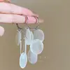 Pendientes Largos de Concha con Borlas Estilo Resort de Isla para Mujer 2025 Nuevo Estilo Pendientes Exagerados Pendientes de Verano para la Costa