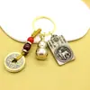 Llavero de Latón Zodiacal Benmingfo Ocho Deidades Protectoras Colgante para Llave de Coche Adorno de Dinero de los Cinco Emperadores Benmingnian