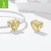 Árbol de la Vida de Poni Original con Forma de Corazón Accesorios de Abalorios DIY Suministro Transfronterizo Cuentas Chapadas en Oro de Cobre con Forma de Corazón