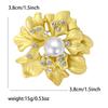 Novo Broche de Flor Fosco de Liga de Alta Qualidade com Strass Exquisito Combina com Tudo para Terno Feminino, Suéter, Corsage, Joia, Alfinete