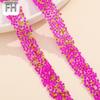 Fita adesiva dupla face adesivo hot melt largura 1,5 cm fundo pontudo strass dourado contas broca tira broca sapato bolsa bastão de cristal broca