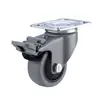 Roda Universal de Borracha Cinza com Rolamento Equipamento Roda de Rolos Carga Carrinho de Rolos Mesa de Café Móvel Roda Puxadora