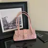 Bolso de axila de moda nuevo para mujer, bolso de mano estilo coreano patchwork vintage 2026 nicho estampado de leopardo de un solo hombro