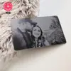 Carteira de aço inoxidável com gravação personalizada transfronteiriça, cartão, foto DIY, presente de Natal, fabricantes de cartões de visita de aço inoxidável