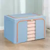 Caja de Almacenamiento Plegable Transparente para el Hogar con Apertura Frontal Tela Almacenamiento Organizador Plegable para Edredones Caja de Almacenamiento para Mudanzas