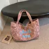 Bolso de Mano con Estampado de Leopardo Perezoso Estilo Coreano para Mujer 2026 Nueva Moda Bolso de Hombro de Gran Capacidad Bolso de Lona Casual para el Trabajo
