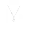 Collar de Plata de Ley S925 con Diamante Hueco de Trébol de Cuatro Hojas Lujo Accesible Exquisito Versátil Ropa Diaria de Trabajo Cadena de Clavícula de Gama Alta para Mujeres
