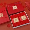 Toalla de Baño Grande Roja Estilo Caja de Regalo Toalla Evento Feliz Boda Dote Souvenir Suministros Venta al por Mayor Juego Individual y Doble