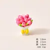 Novos Ornamentos Criativos de Rosa e Tulipa, Artesanato em Resina, Itens Decorativos, Decoração de Mesa e Carro, Pequenos Presentes