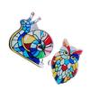Pendientes de Animales Lindos de Exportación Transfronteriza Europea y Americana Gato Rana Doble Cara en Relieve Accesorios de Llavero de Pendientes Dulces DIY
