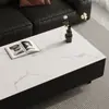 Mesa de centro de pizarra imitación mármol, tapete para mesa, impermeable y a prueba de aceite, de alta gama, lujo ligero, protección para la encimera del televisor de la sala de estar