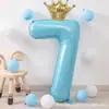 Globo Digital de Base de Pie de 42 Pulgadas, Corona de Princesa en Polvo, Globo de Niña para Fiesta de Cumpleaños y Aniversario
