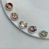 Color Plateado Cobre Conservación Color Incrustaciones Circonita Rosa Flor de Mariposa Cuentas Espaciadoras Multicorte Juguete de Cristal Pulsera de Perlas DIY Material para Pulseras y Collares